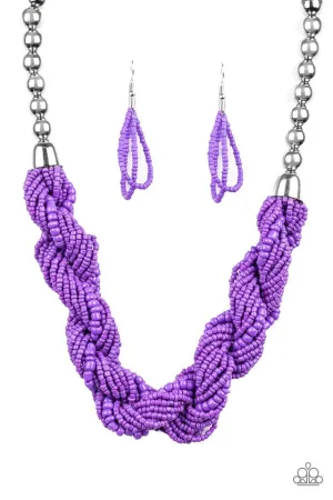 Paparazzi Necklace ~ Savannah Surfin - Purple