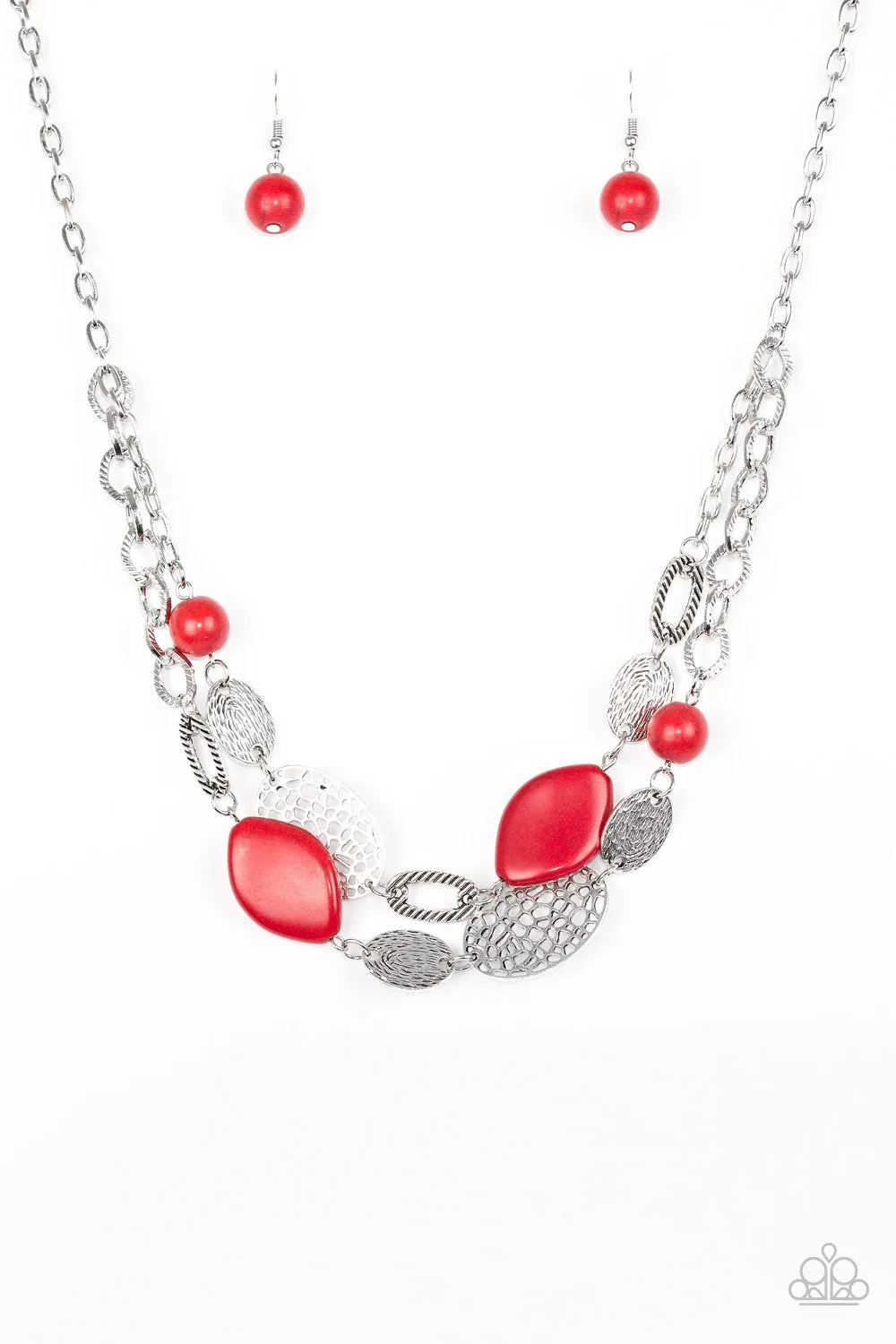 Paparazzi Necklace ~ Second Nature - Red