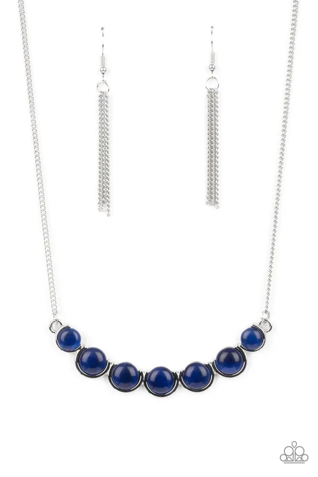 Paparazzi Necklace ~ Serenely Scalloped - Blue