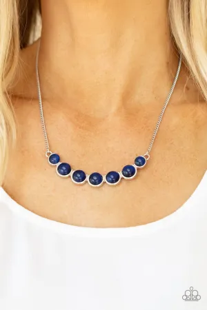 Paparazzi Necklace ~ Serenely Scalloped - Blue
