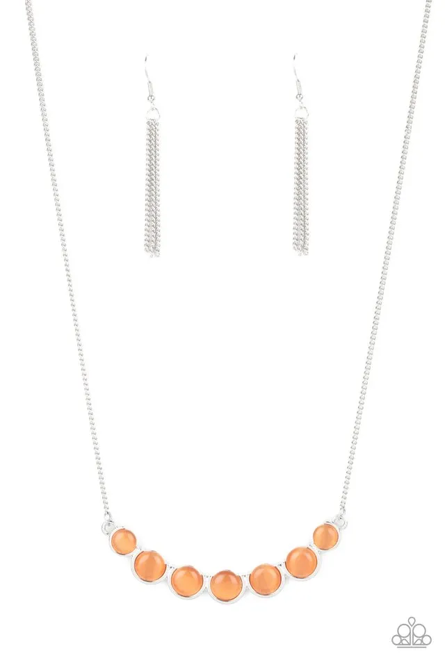 Paparazzi Necklace ~ Serenely Scalloped - Orange
