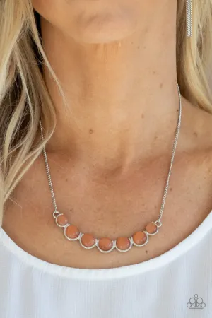 Paparazzi Necklace ~ Serenely Scalloped - Orange