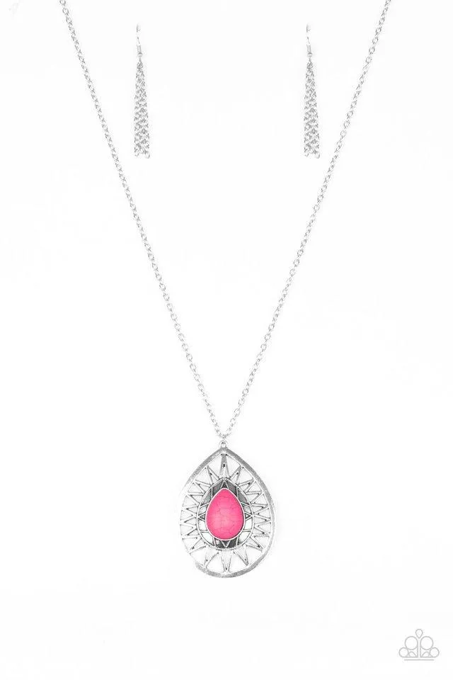 Paparazzi Necklace ~ Summer Sunbeam - Pink
