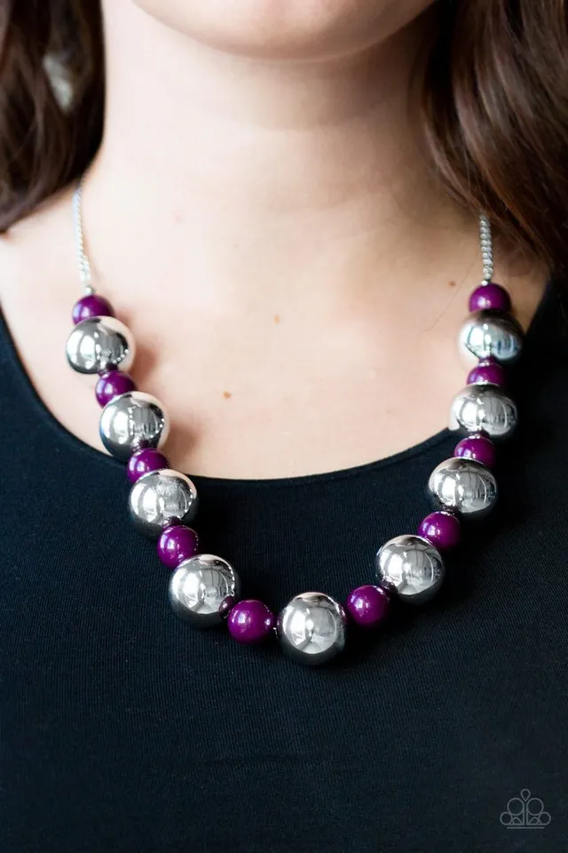 Paparazzi Necklace ~ Top Pop - Purple