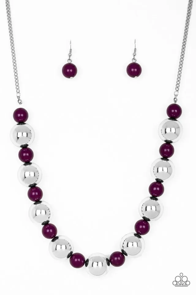 Paparazzi Necklace ~ Top Pop - Purple