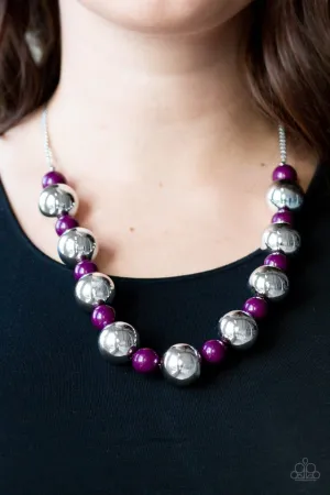 Paparazzi Necklace ~ Top Pop - Purple
