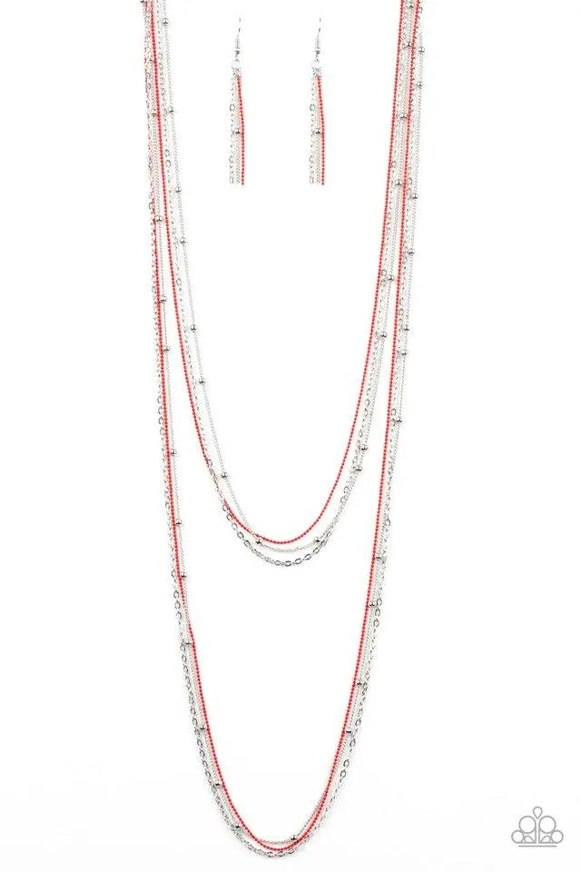 Paparazzi Necklace ~ What A COLORFUL World - Red
