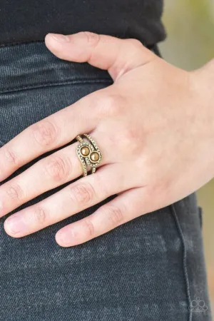 Paparazzi Ring ~ Collect Up Front - Brass