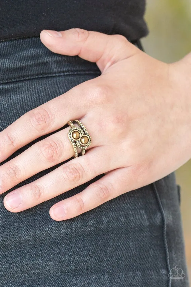 Paparazzi Ring ~ Collect Up Front - Brass