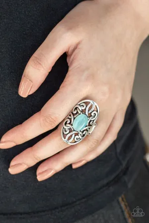 Paparazzi Ring ~ GLEAM Big - Blue