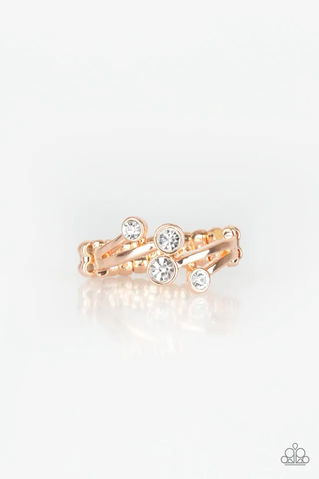 Paparazzi Ring ~ GLOWING Great Places - Rose Gold