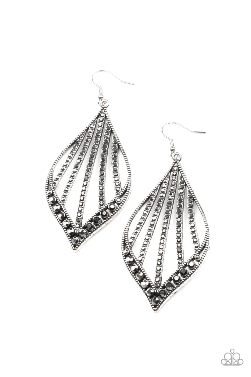 Paparazzi Showcase Sparkle Silver Earrings