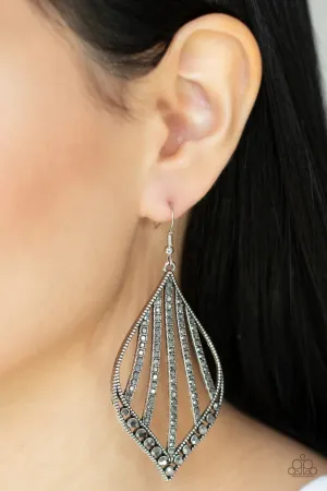 Paparazzi Showcase Sparkle Silver Earrings
