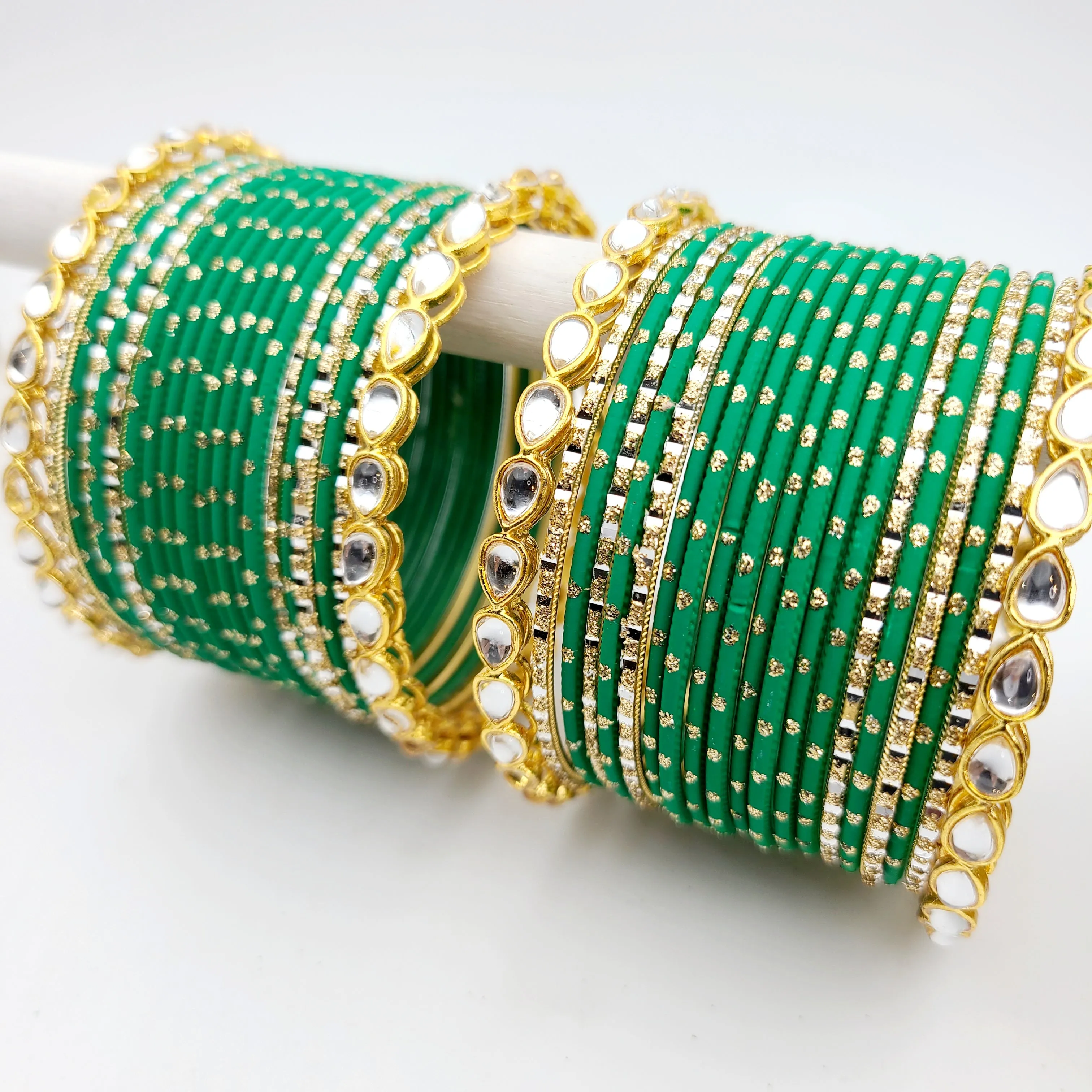 Pardeep Green Bangle Set
