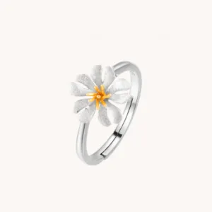 Parijatak silver adjustable ring W.