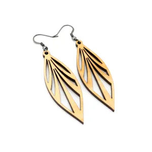 Petal 03 [S] // Wood Earrings - Maple
