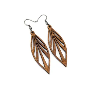 Petal 03 [S] // Wood Earrings - Sapele