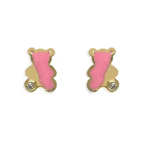 Pink Bear Earrings