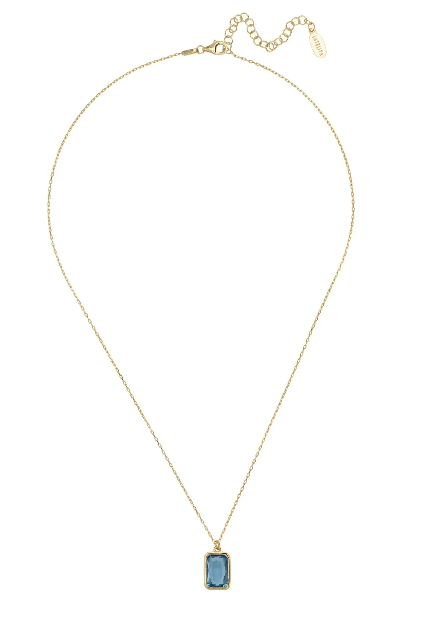 Portofino Necklace in Silver with Blue Topaz