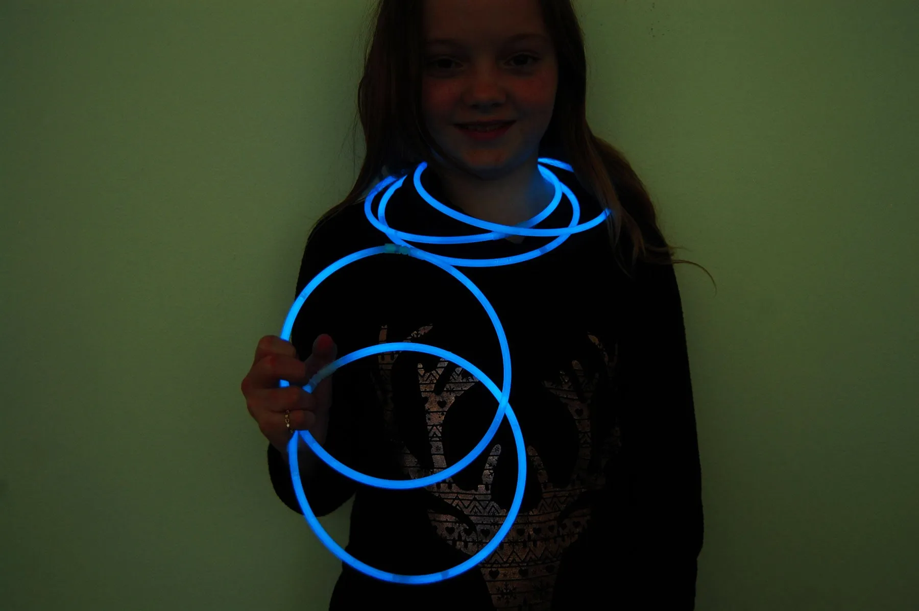 Premium Jumbo Aqua Glow Necklaces- 50 per package