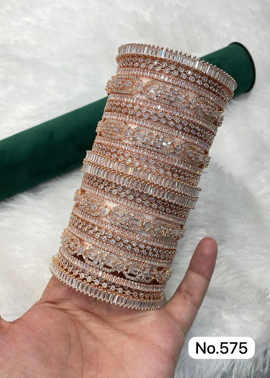 Premium Quality American Diamond Full Bridal Bangle Set, Bridal Bangle Set  , Wedding Jewelry