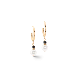 Princess Pearls Trinity hoops gold