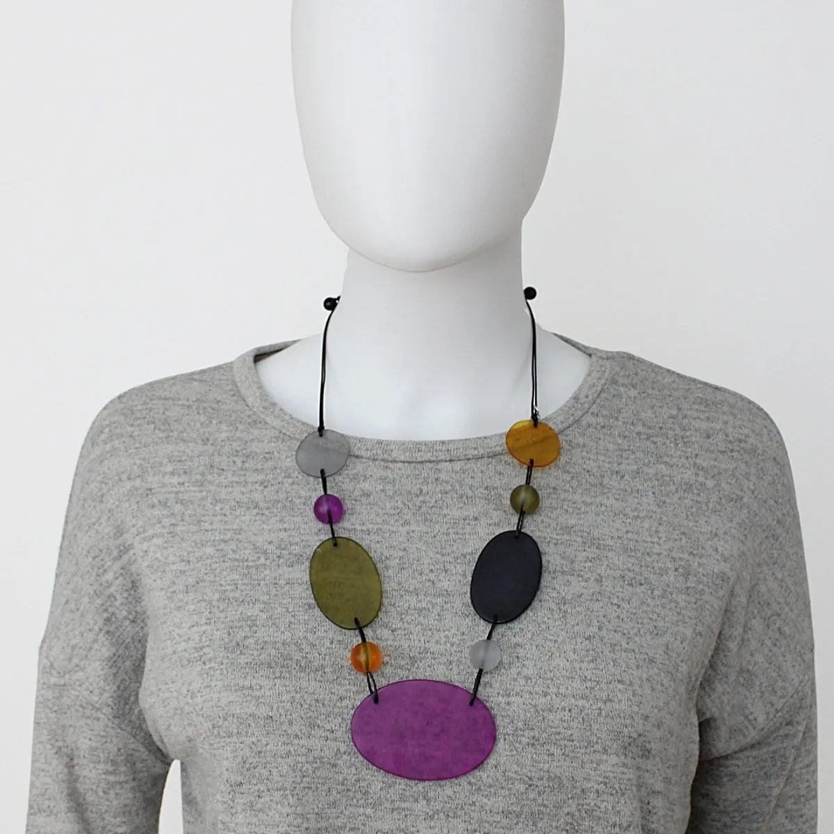 Purple Frosted Margot Necklace