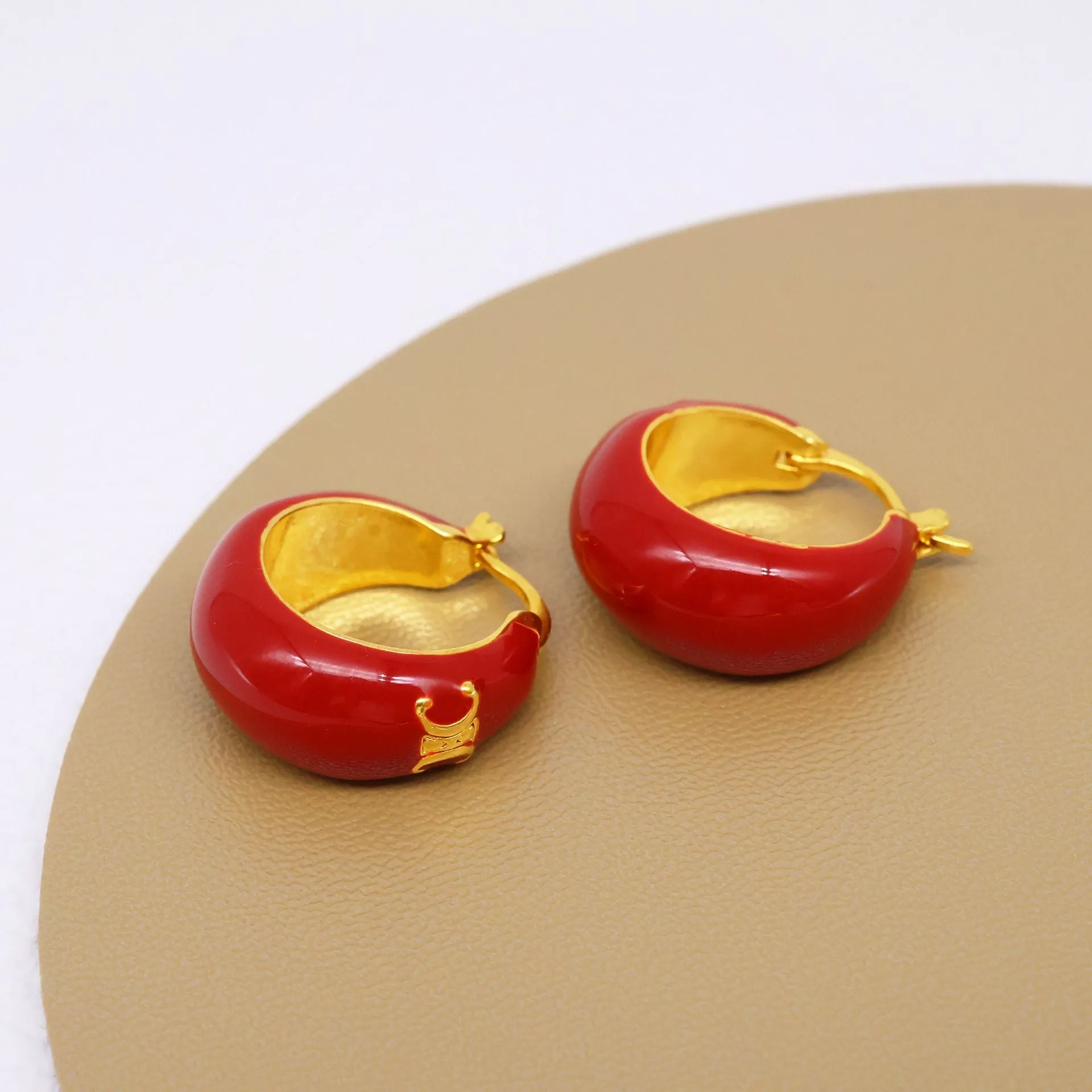 "Arc de Triomphe" Luxurious Enamel Drop Oil Earrings