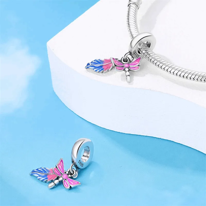 Rainbow Dragonfly Dangle Charm