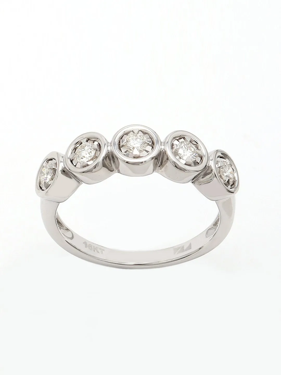 Real Diamond Illussion Solitaire Band Ring