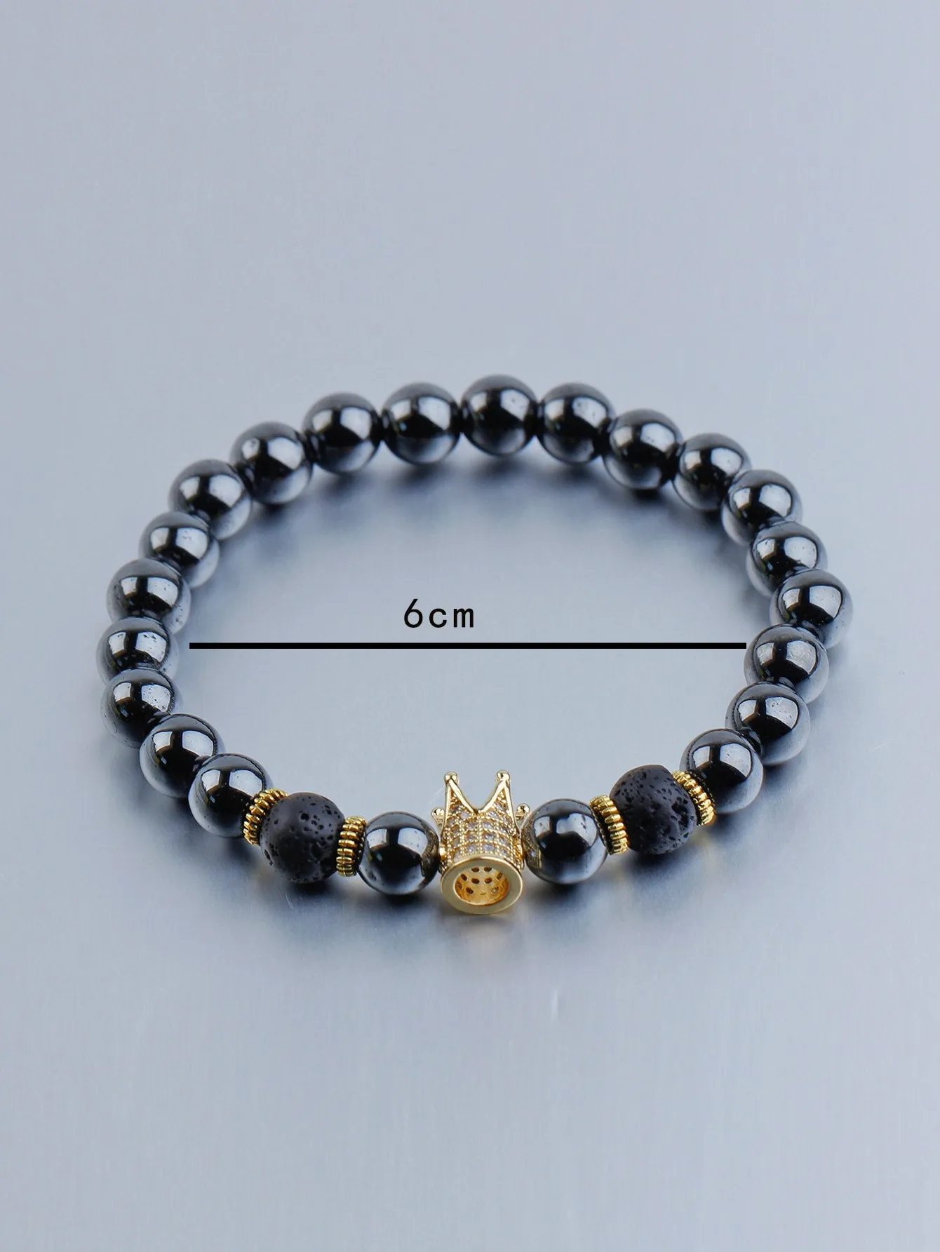 Rhinestone Crown Decor Beaded Bracelet Boho Crafted Creative Beads Design