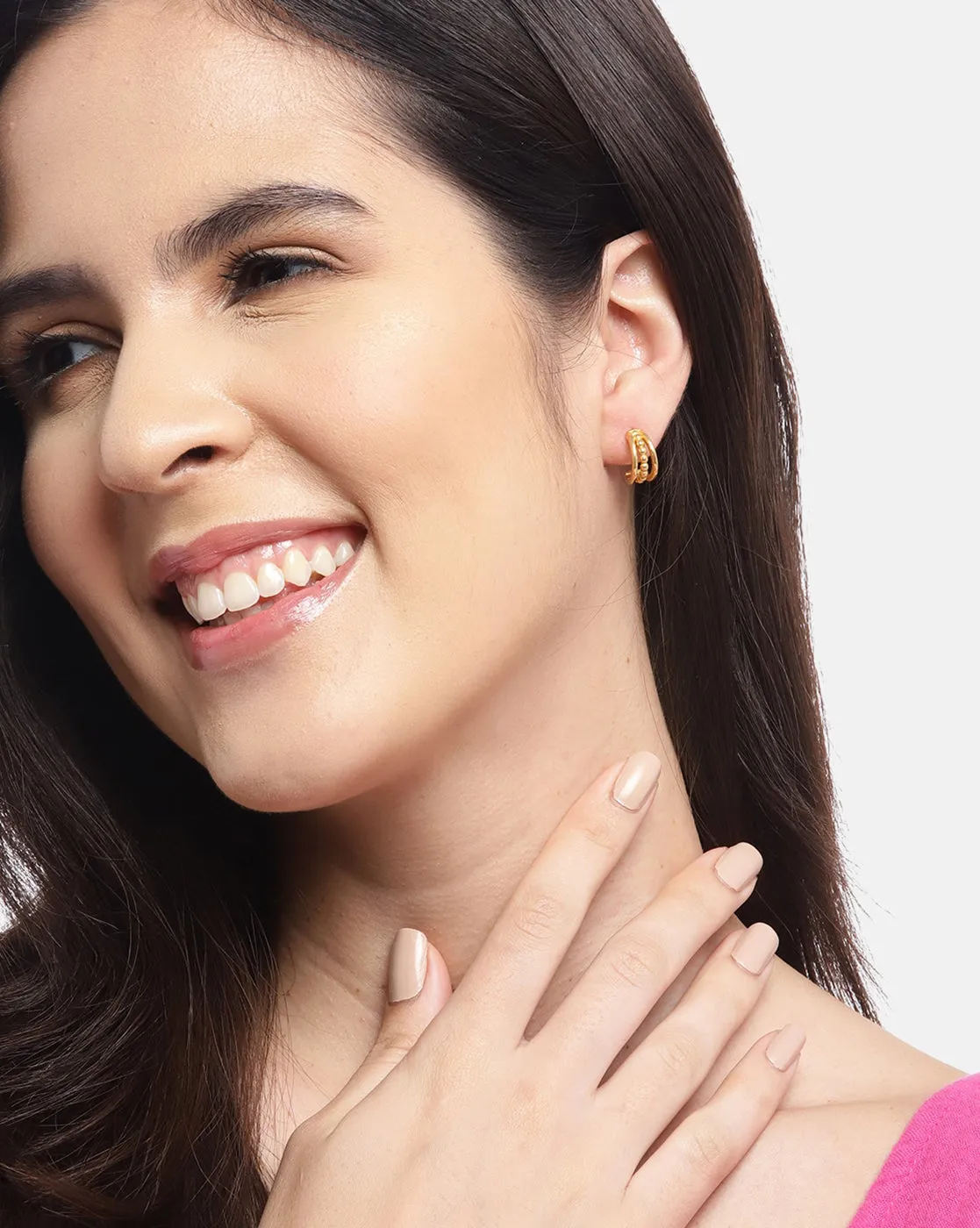 Rhodium Plated Contemporary Tasselled Drop Earring For Women