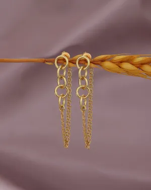 Rose Gold Plated Cz Contemporary Ear Cuff Earring For Women