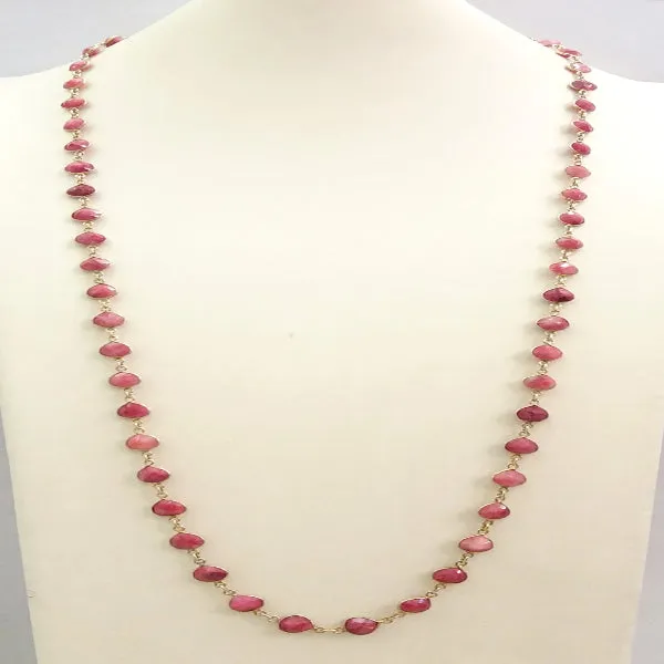 Ruby Jeweled Chain Necklace