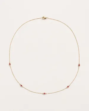 Ruby Station Necklace