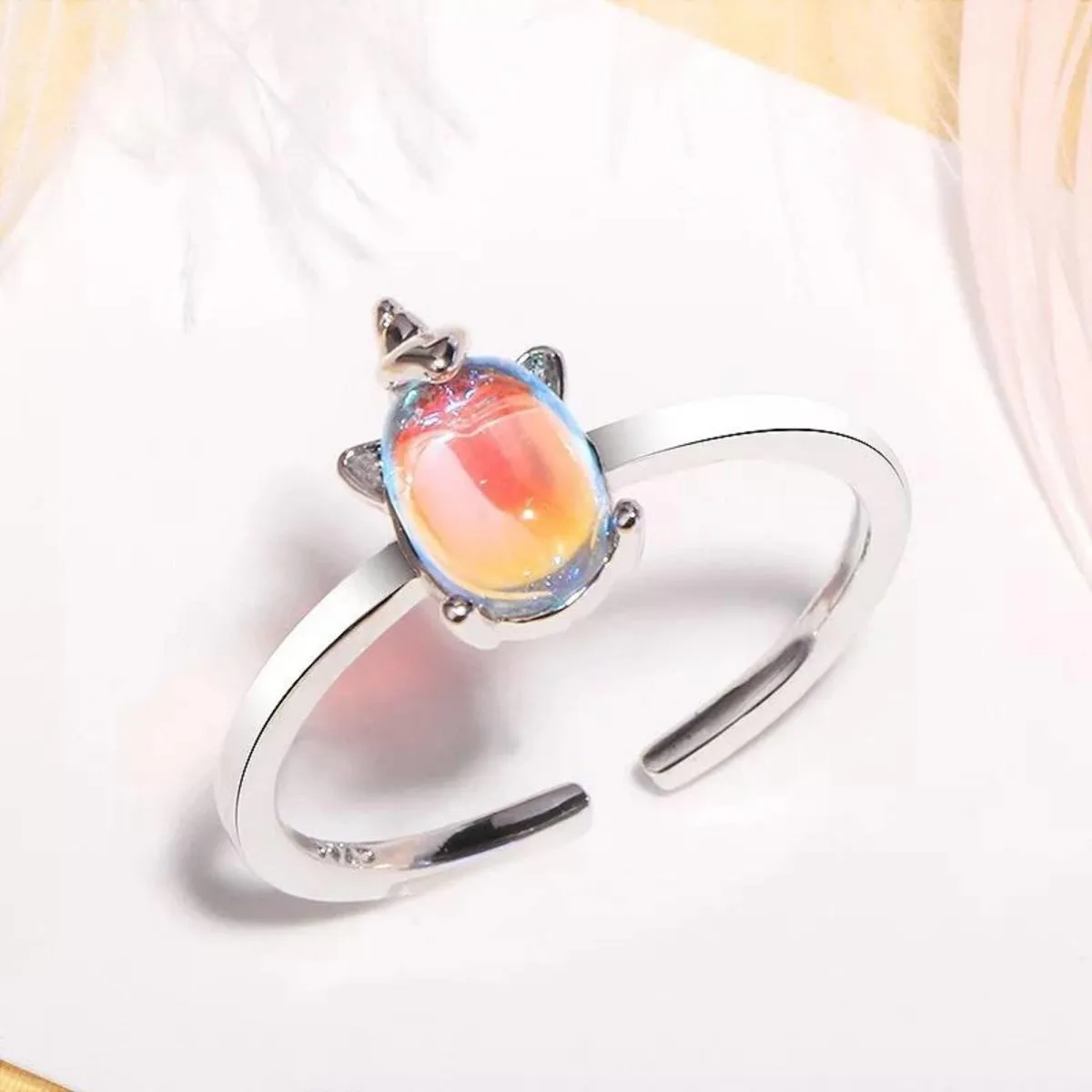 S925 Unicorn Ring Cute Animal Ring
