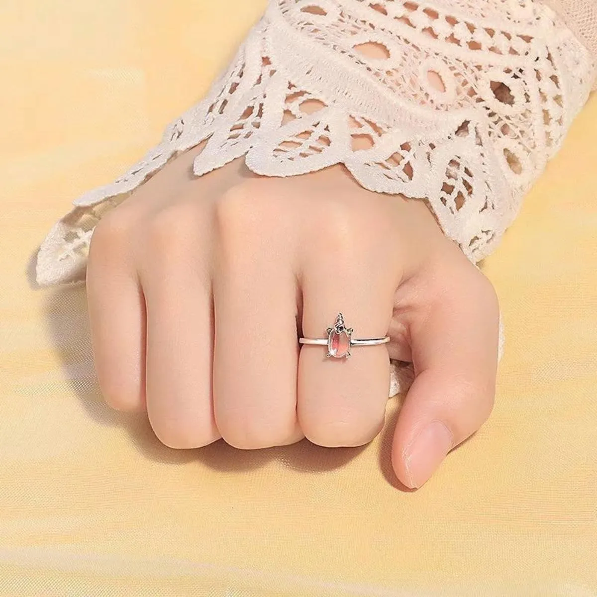 S925 Unicorn Ring Cute Animal Ring