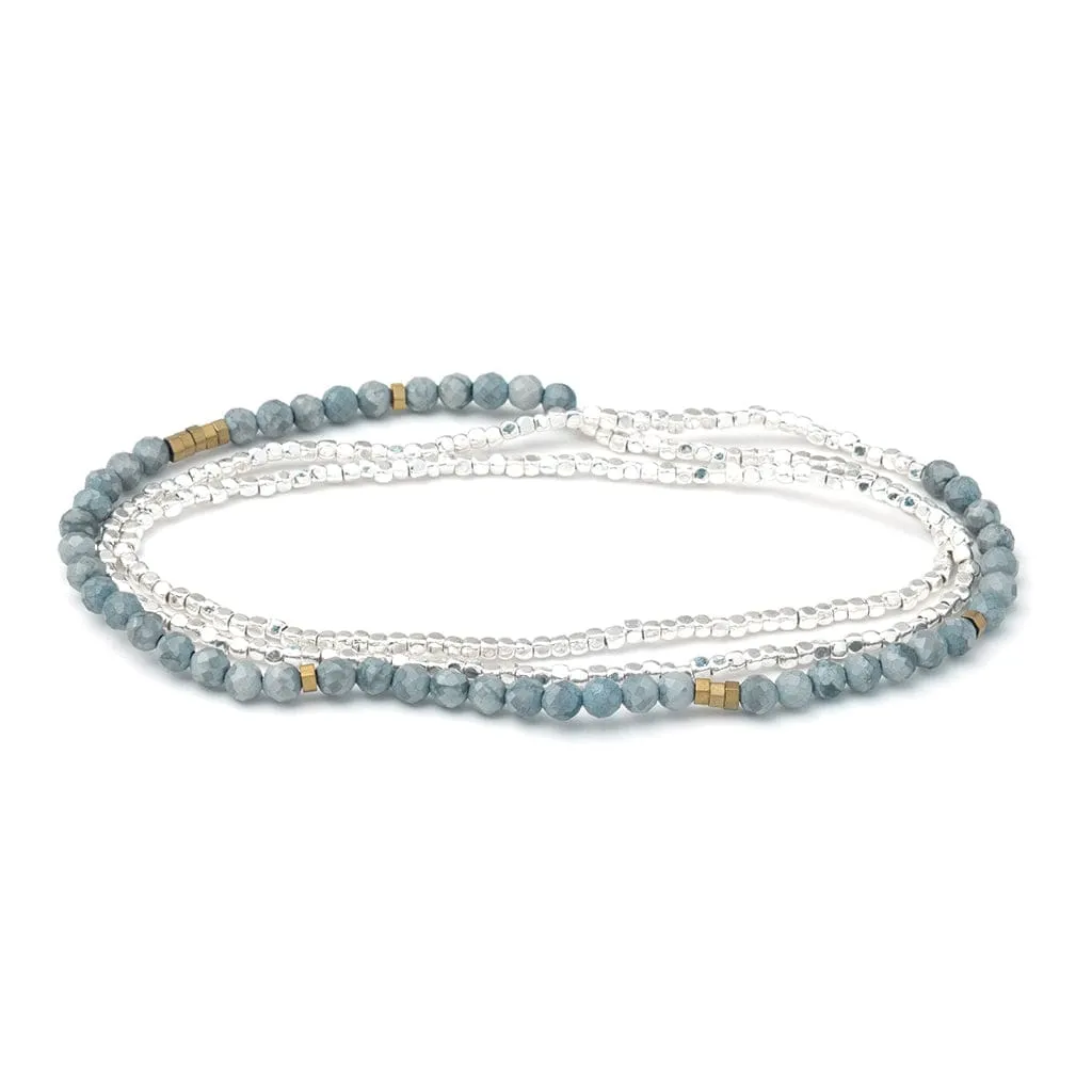 Scout Delicate Blue Howlite Wrap Bracelet and Necklace