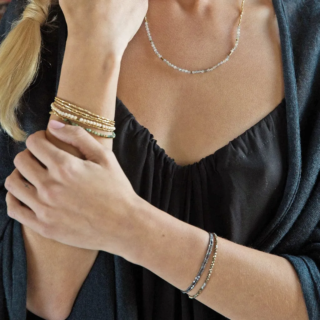 Scout Delicate Blue Howlite Wrap Bracelet and Necklace