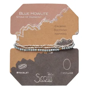Scout Delicate Blue Howlite Wrap Bracelet and Necklace