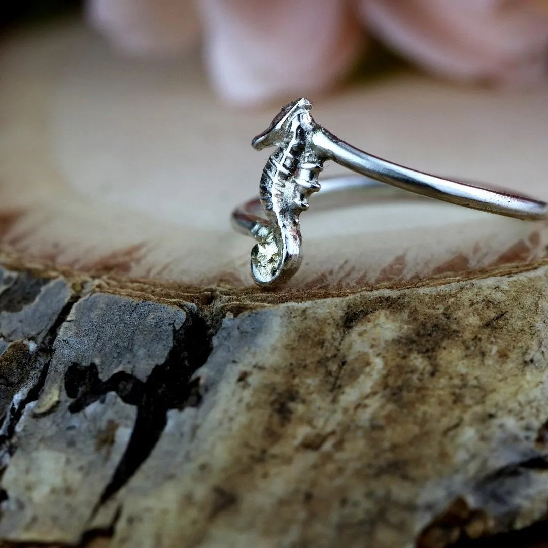 Seahorse Ring,Silver Rings,Cute Rings,Unique Ring,Stacking Rings,Ocean Ring,Fashion Jewelry,Everyday Rings,Vintage Ring,Gifts for Women