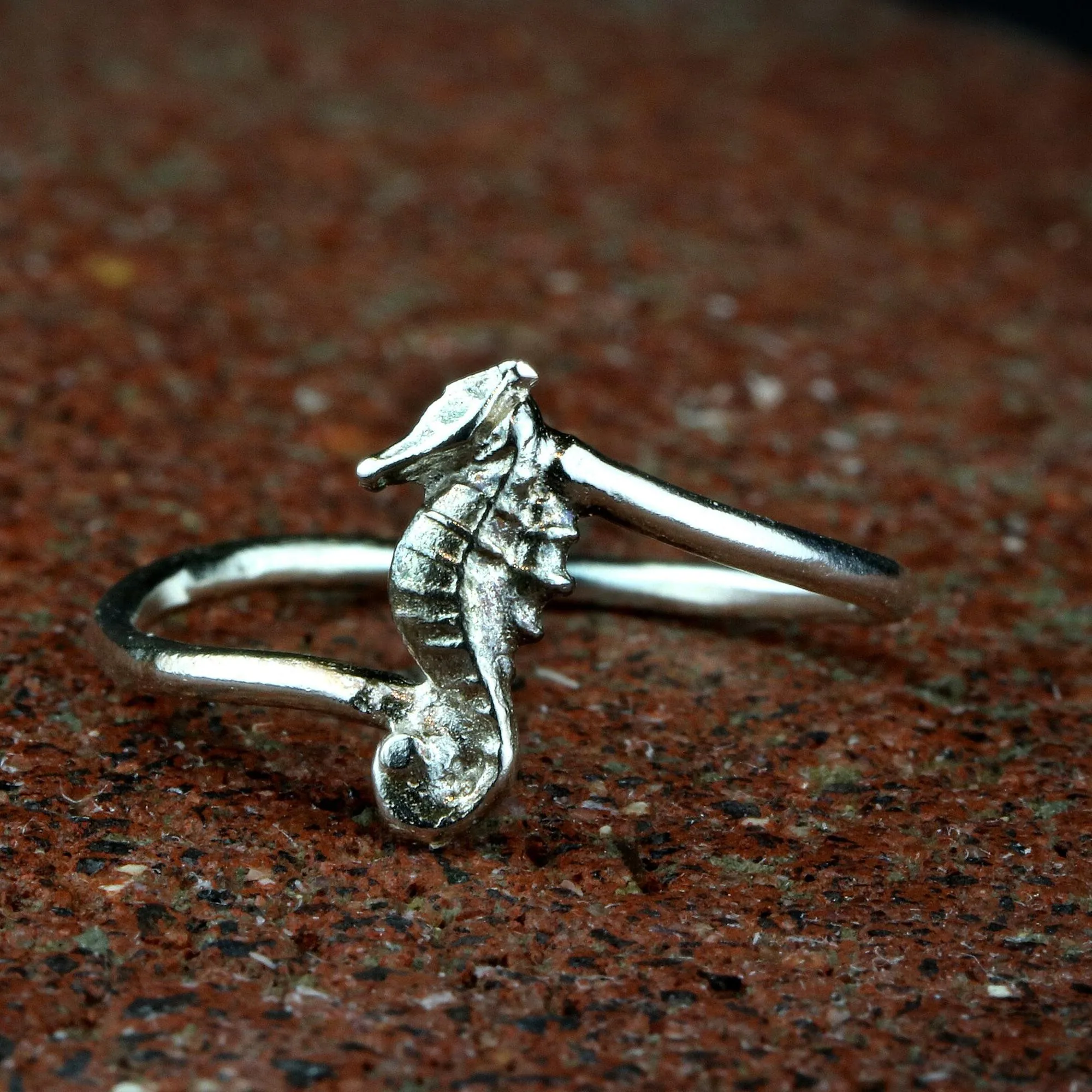 Seahorse Ring,Silver Rings,Cute Rings,Unique Ring,Stacking Rings,Ocean Ring,Fashion Jewelry,Everyday Rings,Vintage Ring,Gifts for Women