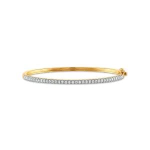 Signature EcoLove 1 CTW Lab Grown Diamond 7.25-inch Bangle Bracelet in 14KT Yellow Gold