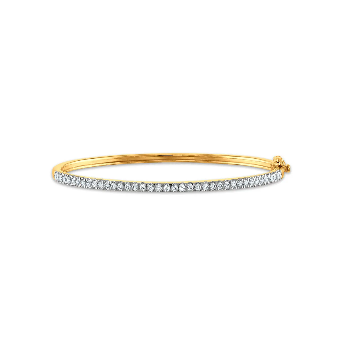 Signature EcoLove 1 CTW Lab Grown Diamond 7.25-inch Bangle Bracelet in 14KT Yellow Gold