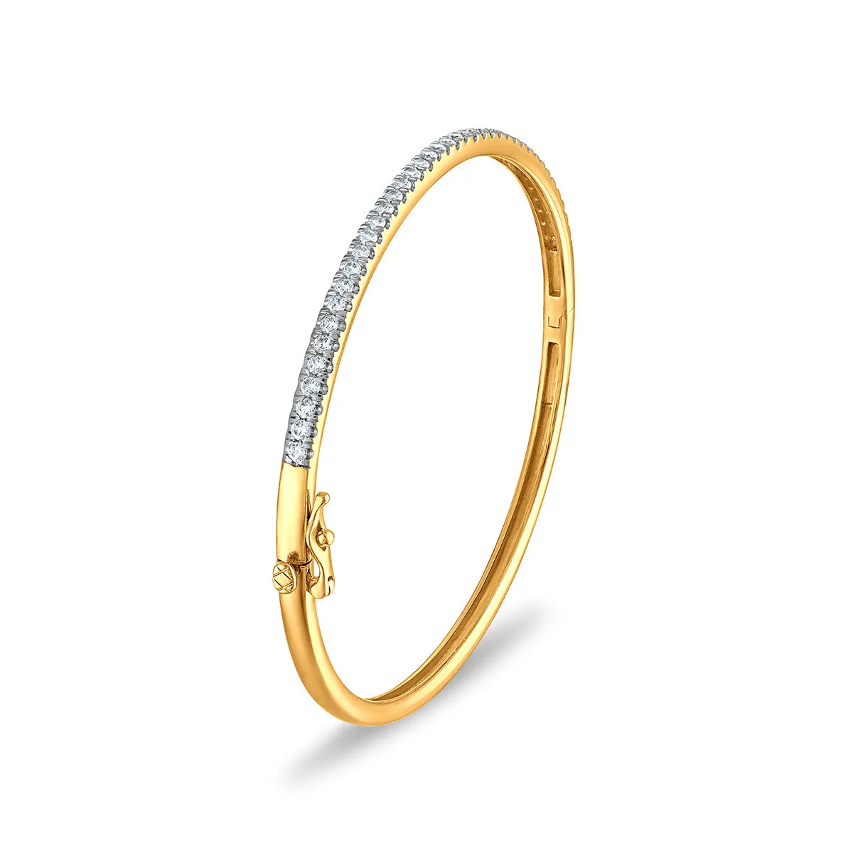 Signature EcoLove 1 CTW Lab Grown Diamond 7.25-inch Bangle Bracelet in 14KT Yellow Gold