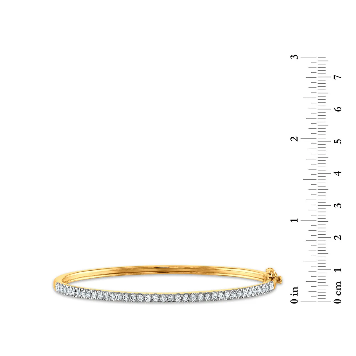 Signature EcoLove 1 CTW Lab Grown Diamond 7.25-inch Bangle Bracelet in 14KT Yellow Gold