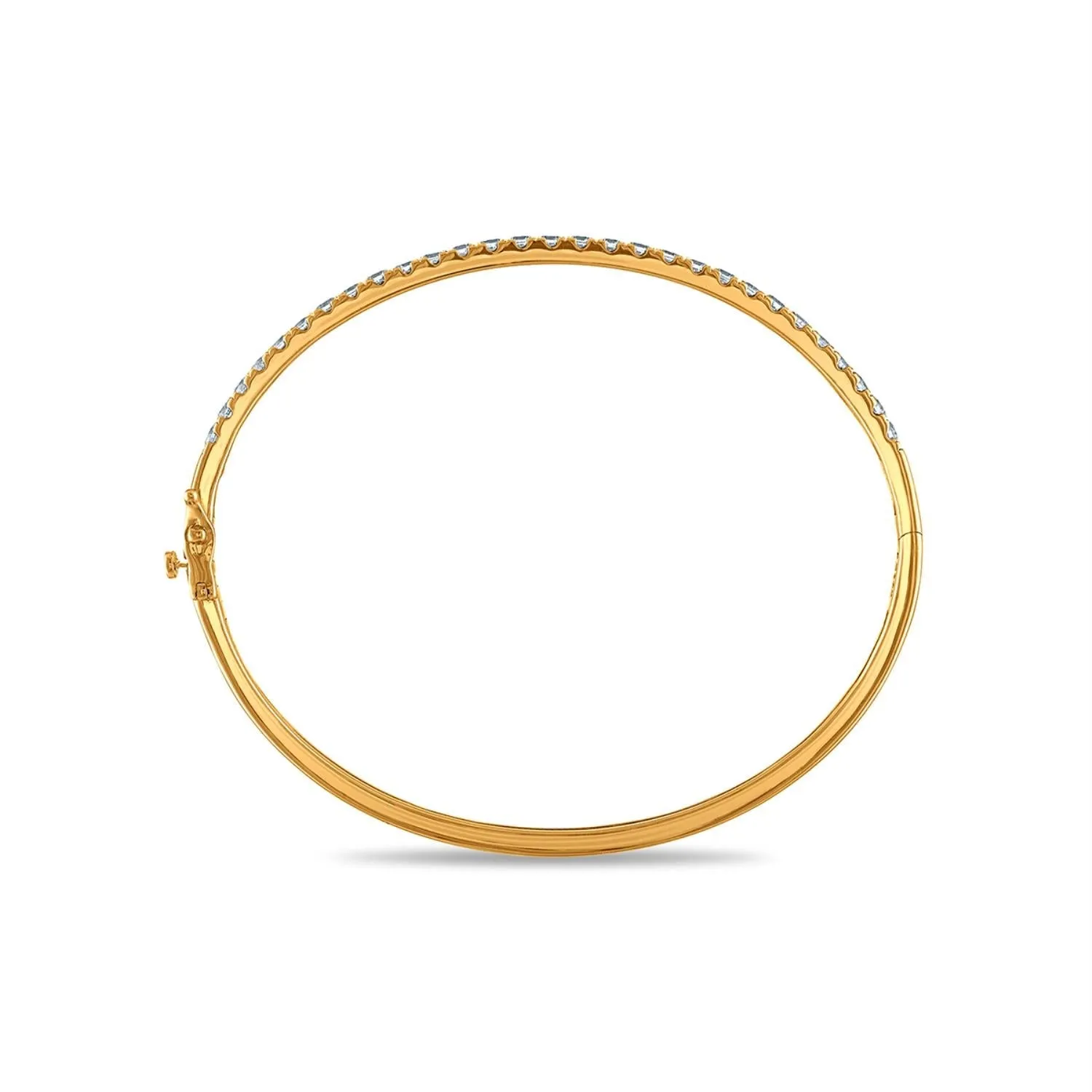 Signature EcoLove 2 CTW Lab Grown Diamond 7.25-inch Bangle Bracelet in 14KT Yellow Gold