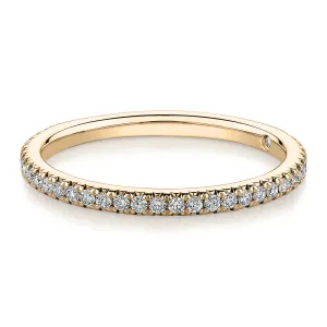 Signature Simulant Diamond 0.23 carat* TW round brilliant wedding or eternity band in 14 carat yellow gold