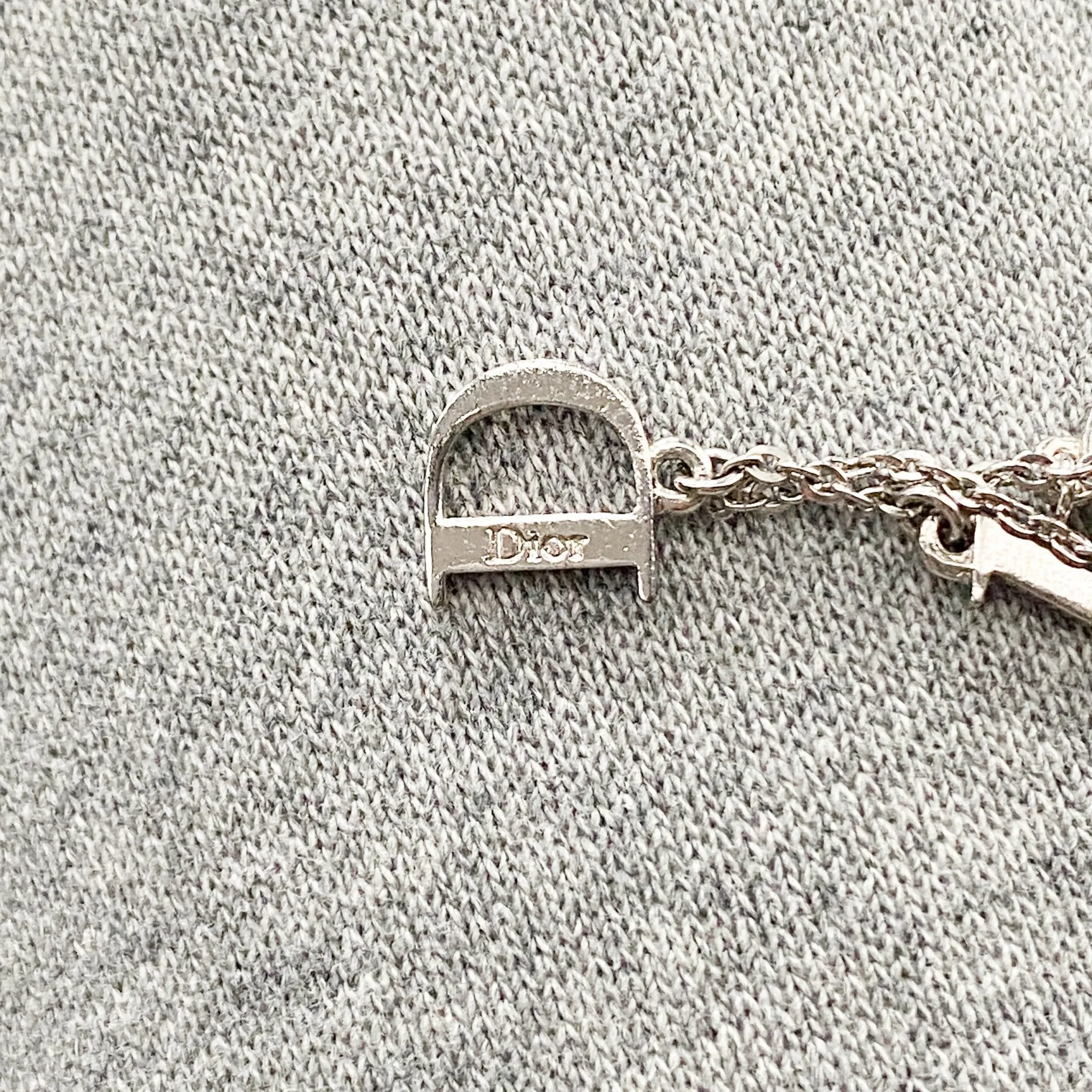 Silver Dior Logo Bracelet