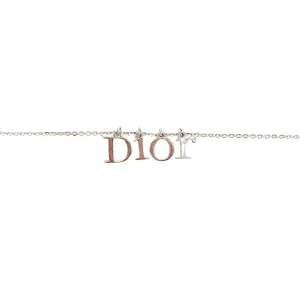 Silver Dior Logo Bracelet